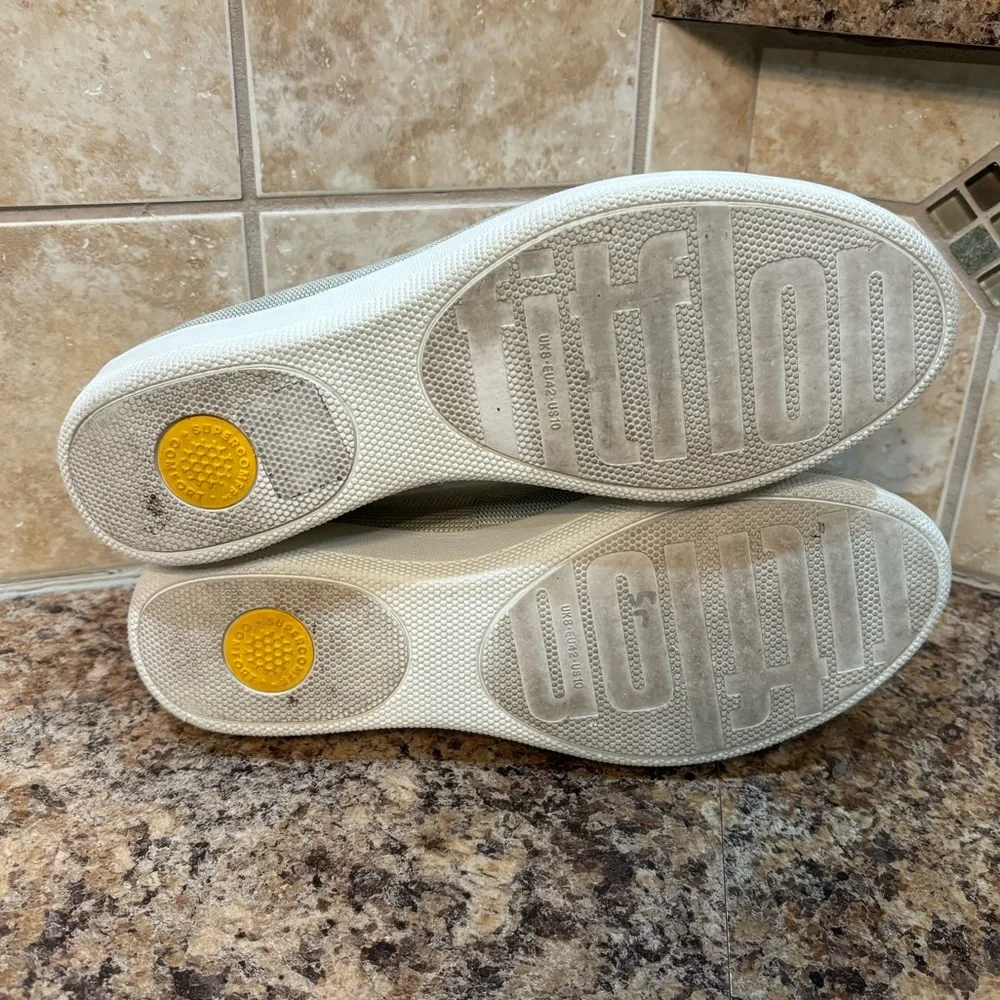 FitFlop Superskate Silver Comfort Loafer Sneaker Size 10 - Picture 10 of 12